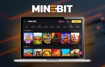 MineBit Canadian casino on laptop