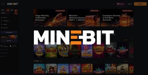 MineBit Canadian online casino website